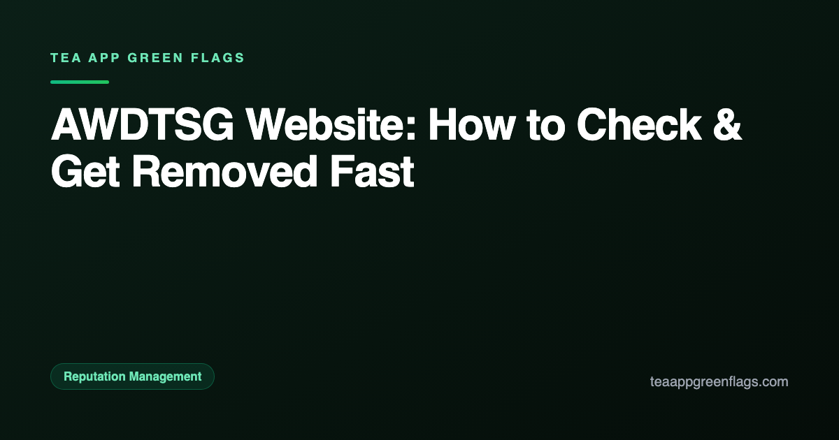AWDTSG Website: How to Check & Get Removed Fast