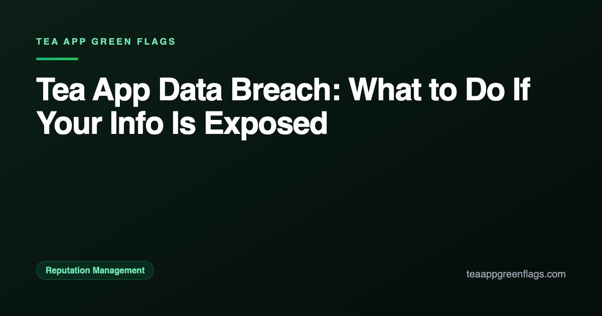 Tea App Data Breach: What to Do If Your Info Is Exposed