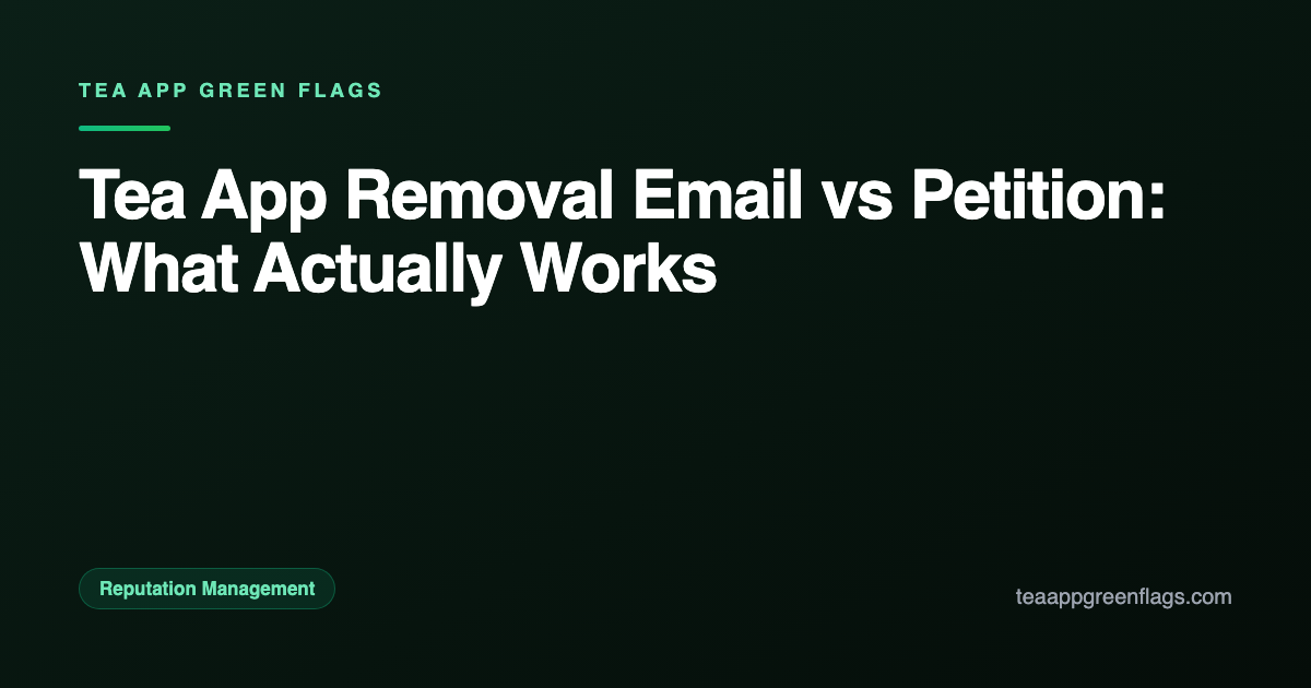Tea App Removal Email vs Petition: What Actually Works