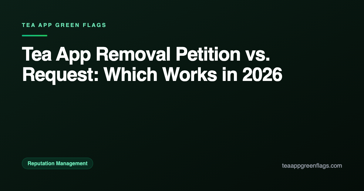 Tea App Removal Petition vs. Request: Which Works in 2026