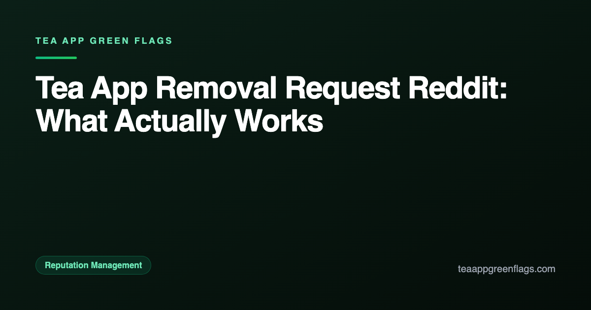 Tea App Removal Request Reddit: What Actually Works
