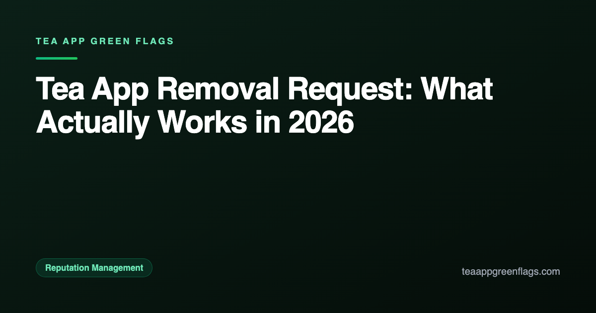Tea App Removal Request: What Actually Works in 2026