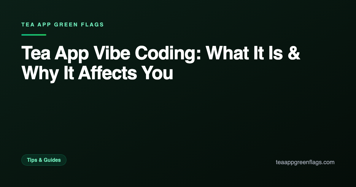 Tea App Vibe Coding: What It Is & Why It Affects You