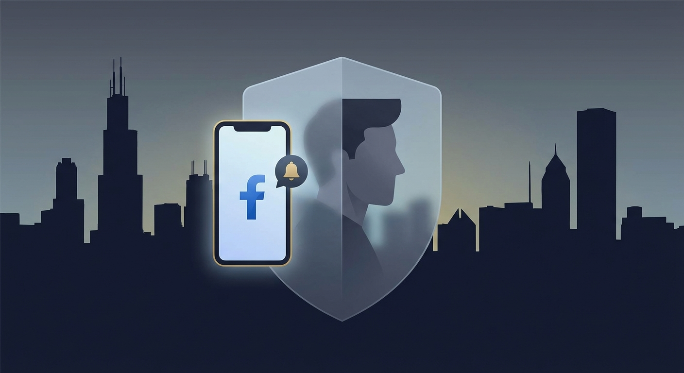 Chicago skyline with privacy shield representing AWDTSG post removal services