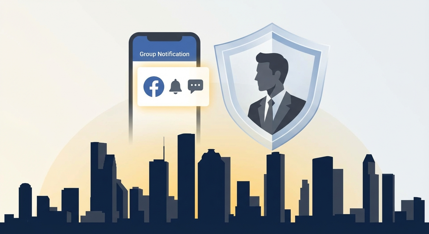 Houston skyline with privacy shield representing AWDTSG post removal services