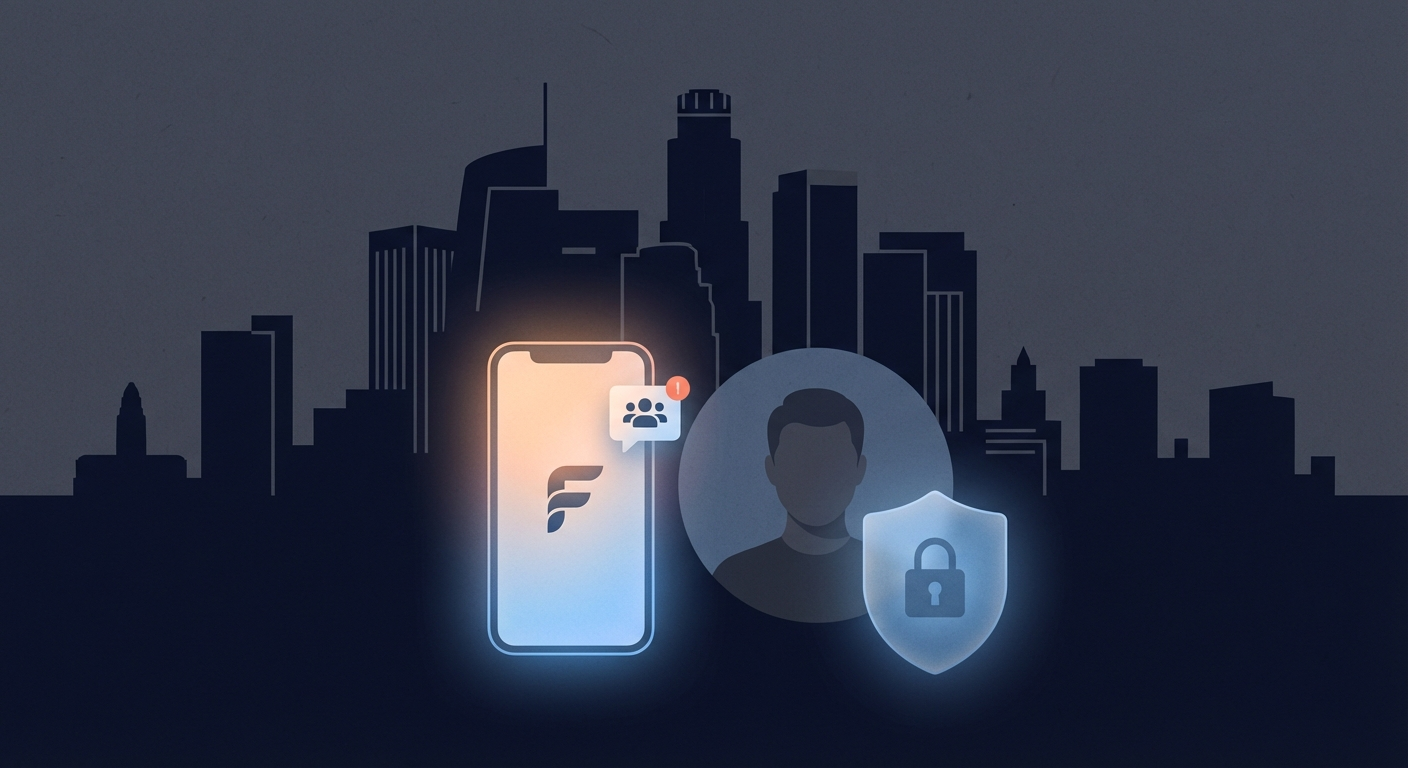 Los Angeles skyline with privacy shield representing AWDTSG post removal services