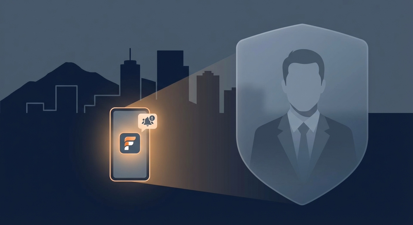 Phoenix skyline with privacy shield representing AWDTSG post removal services